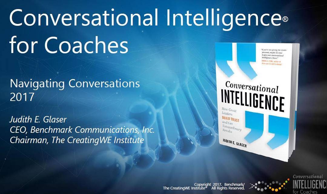 Conversational Intelligence for Coaches Training Completed